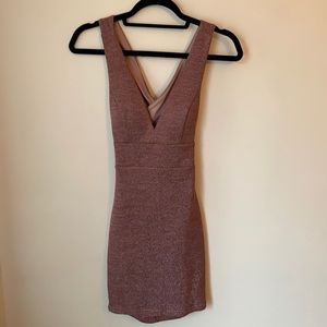 Windsor Rose Pink/Silver Sparkle Crossback Dress